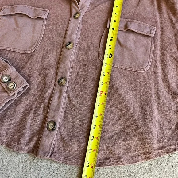 Oak & Trellis Reverse French Terry Shacket - Picture 10 of 13